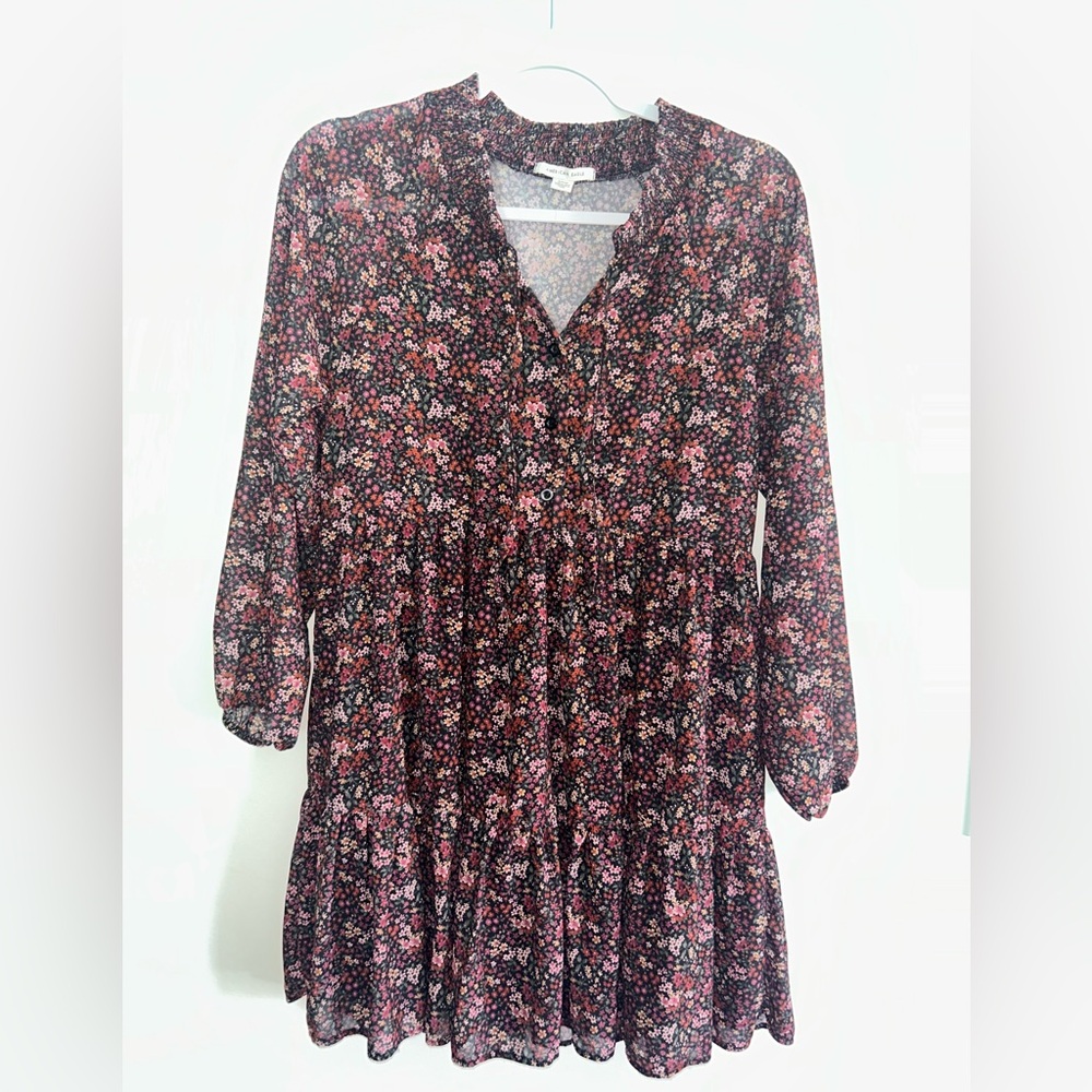 American Eagle Outfitters Black and Pink Floral Dress